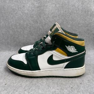 Nike Air Jordan 1 Shoes Womens Size 7.5 Noble Green Sonics Sneakers 554725-371